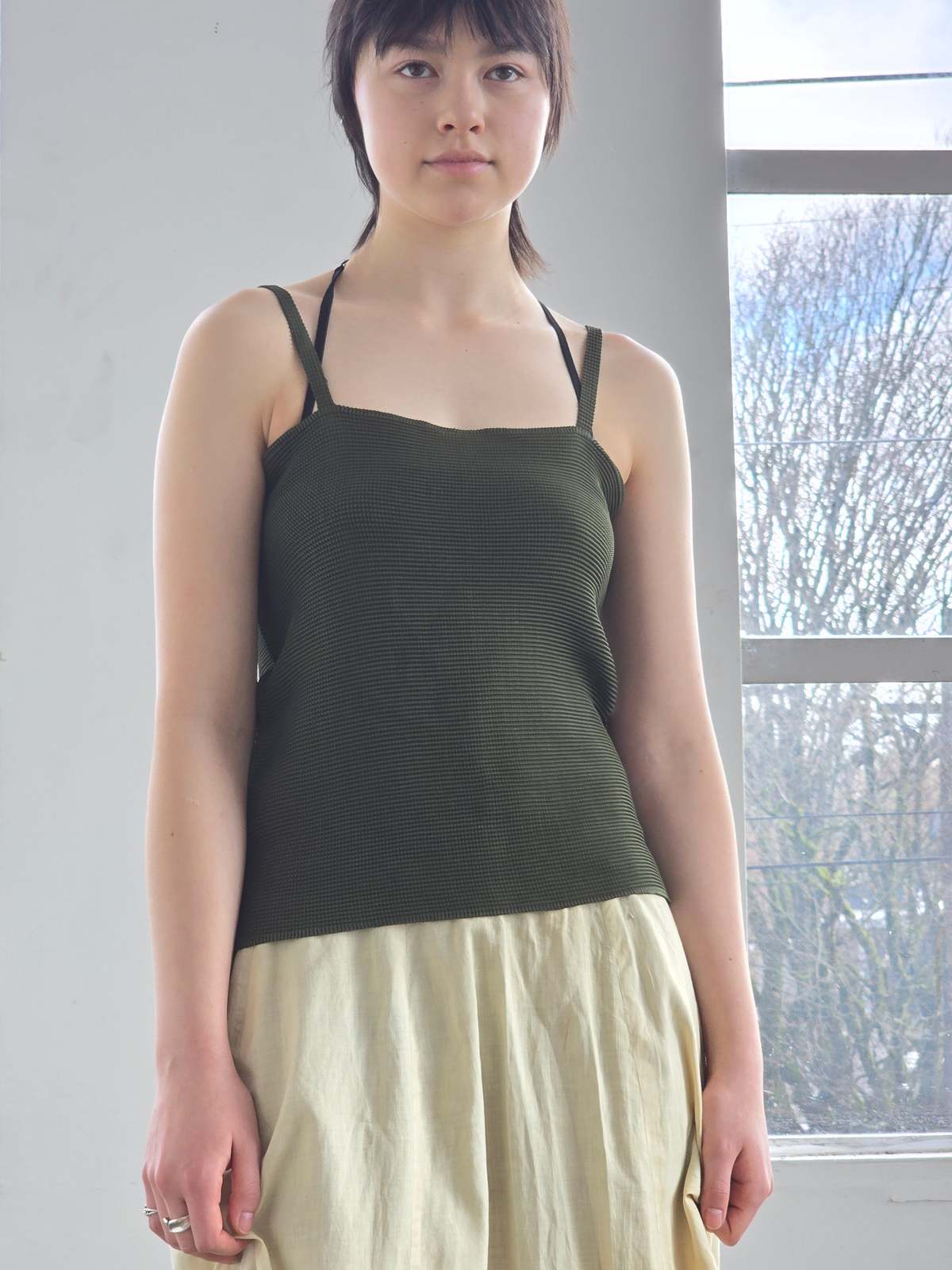 Vintage Issey Miyake Me Minimal Olive Camisole Top - Image 1 of 5