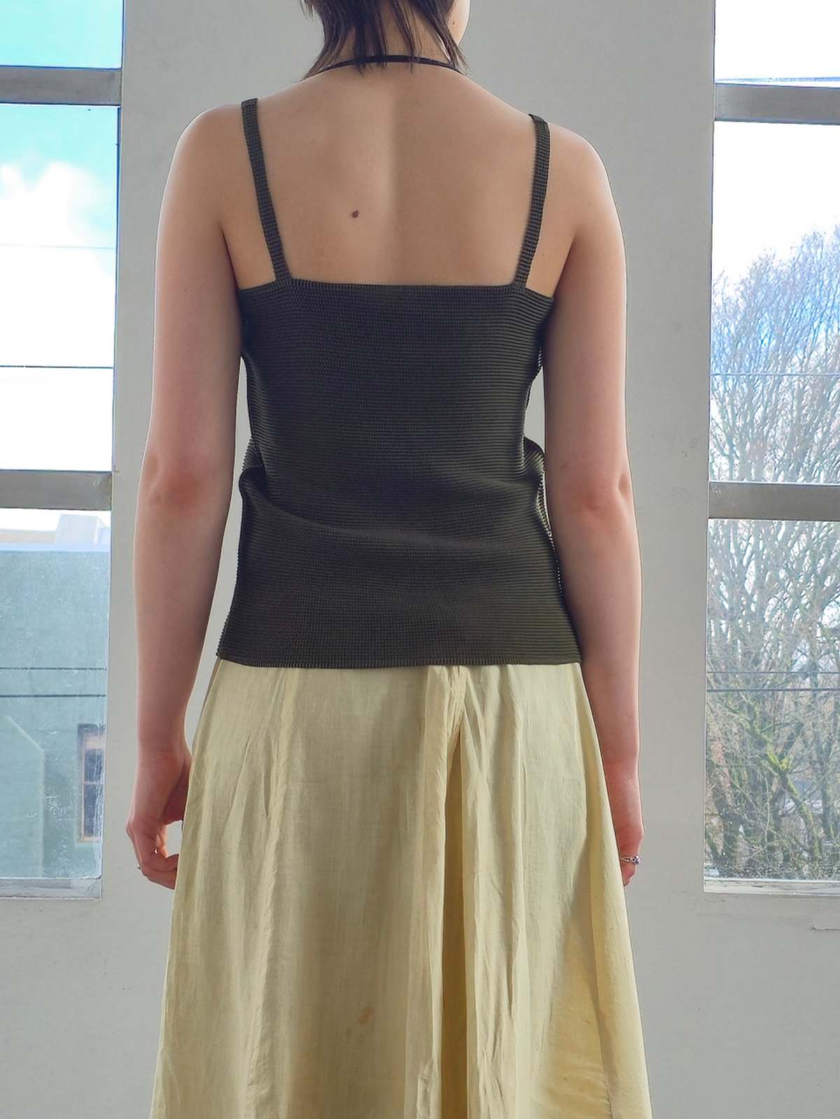 Vintage Issey Miyake Me Minimal Olive Camisole Top - Image 2 of 5