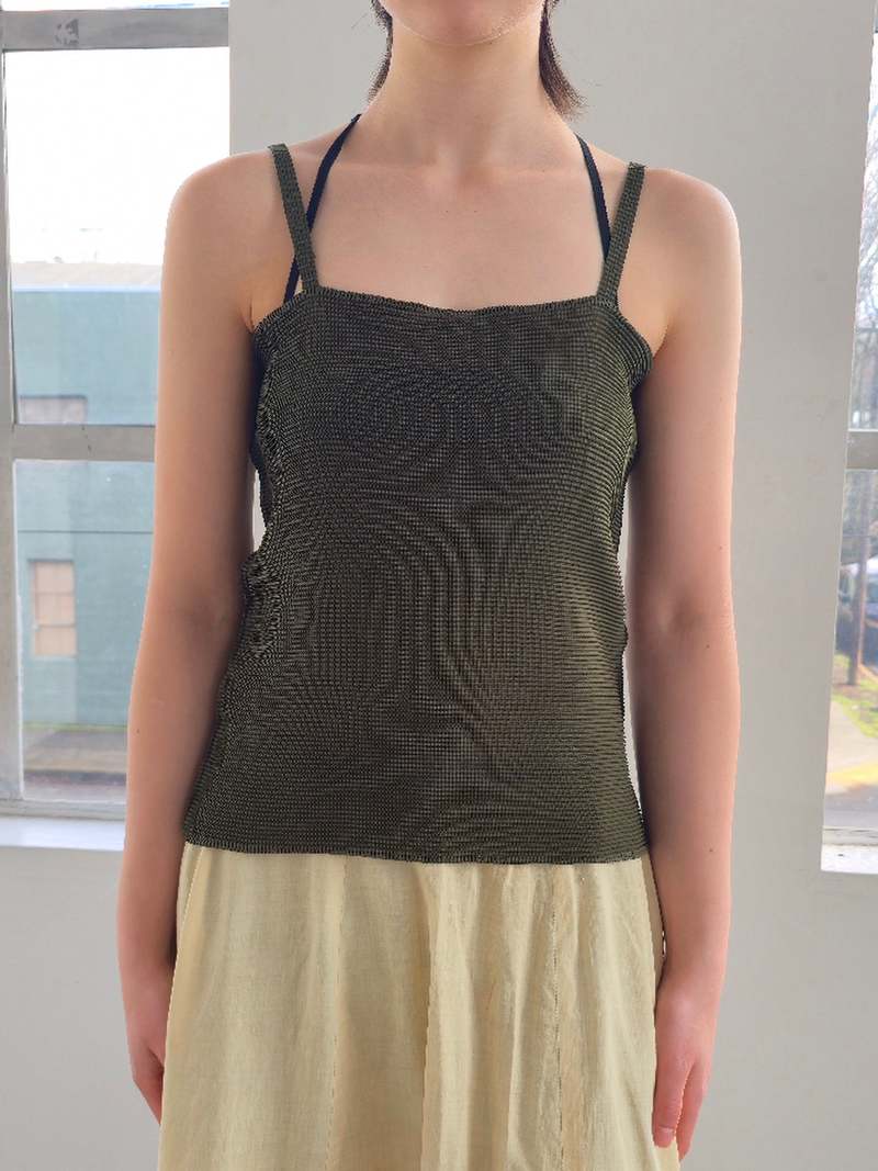 Vintage Issey Miyake Me Minimal Olive Camisole Top