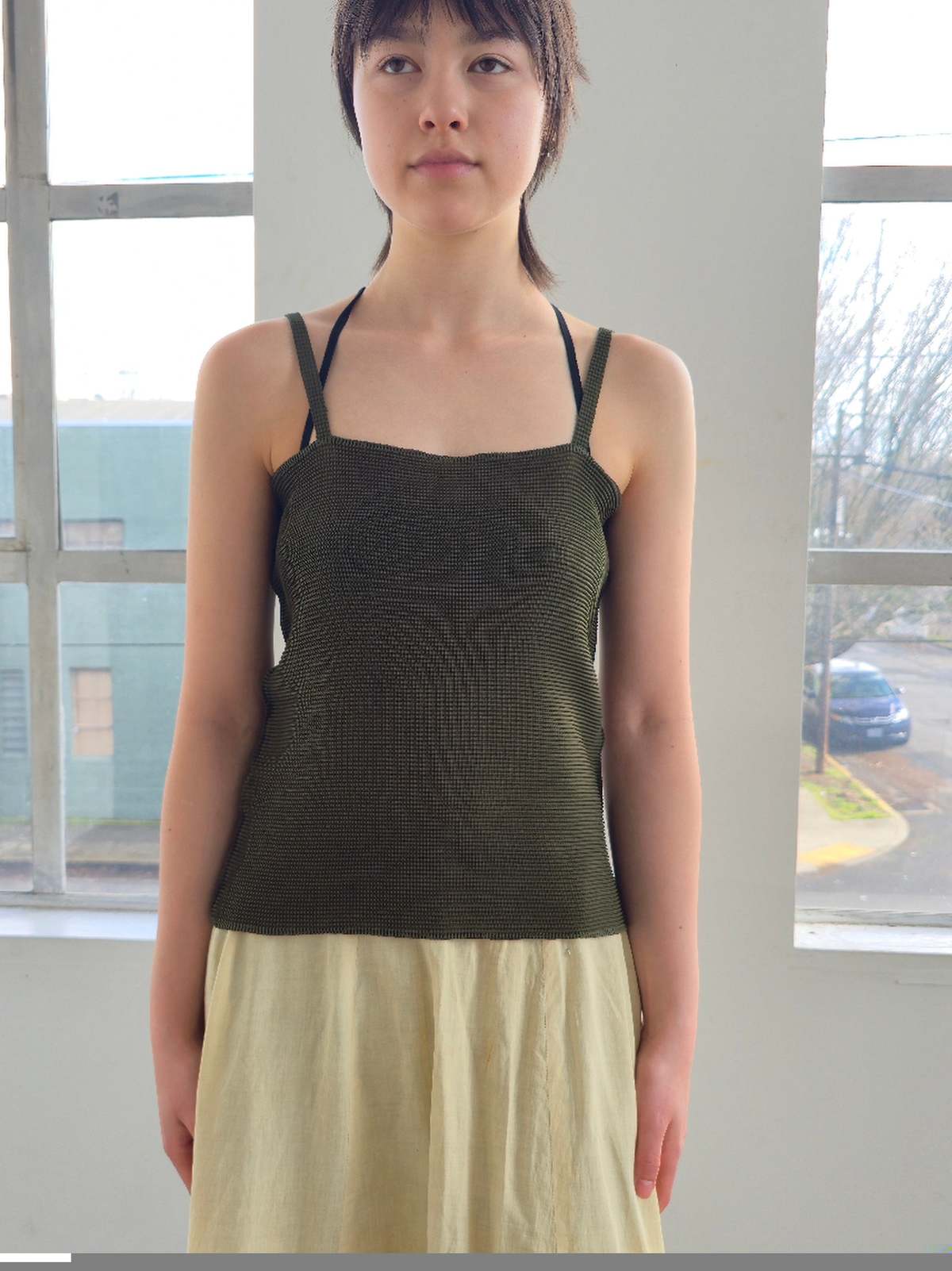 Vintage Issey Miyake Me Minimal Olive Camisole Top - Image 5 of 5