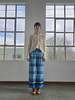 Vintage Marni Blue Patterned Silk Easy Pants - Thumbnail 1