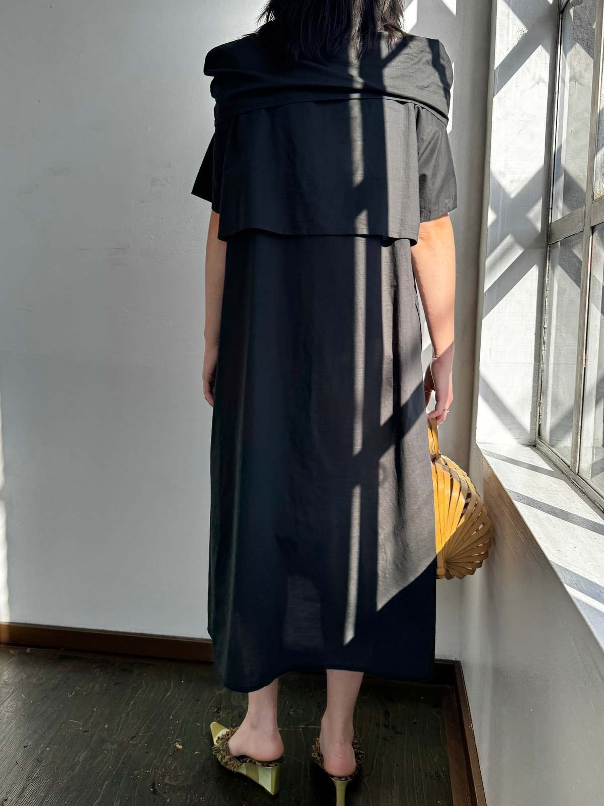 Vintage Miyake Plantation Swirl Embroidered Dress - Black - Image 3 of 4