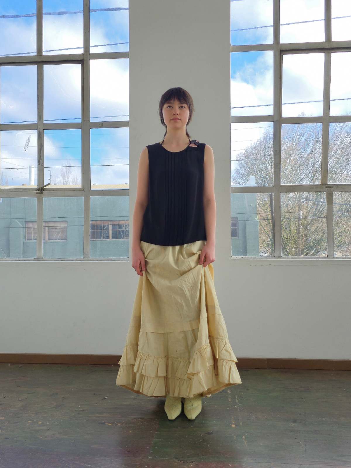 Vintage Prada Bow Shoulder Silk Top - Image 2 of 6