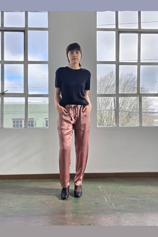 Vintage Prada Orchid Silk Trousers