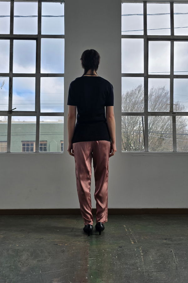 Vintage Prada Orchid Silk Trousers