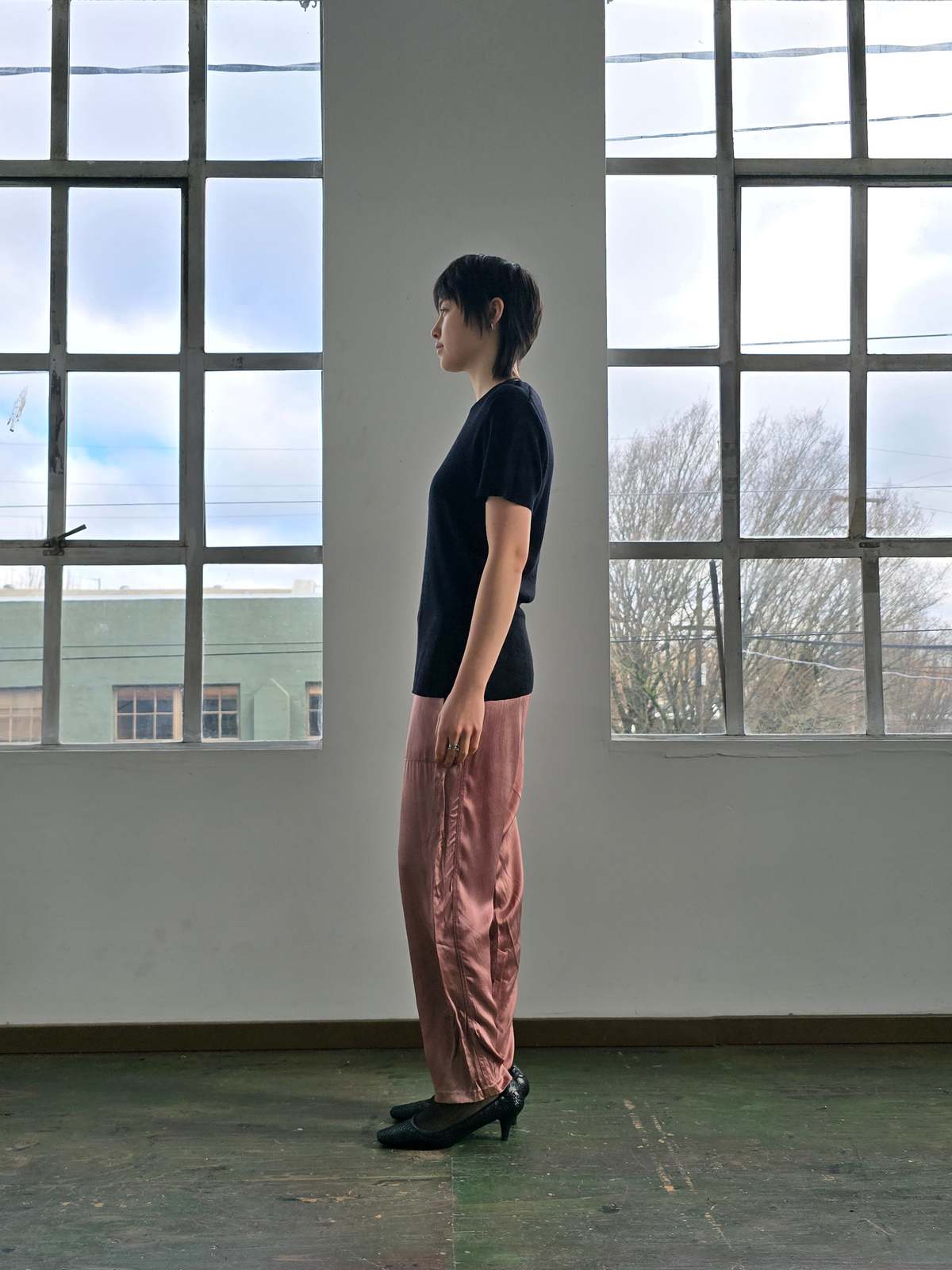 Vintage Prada Orchid Silk Trousers - Image 3 of 5