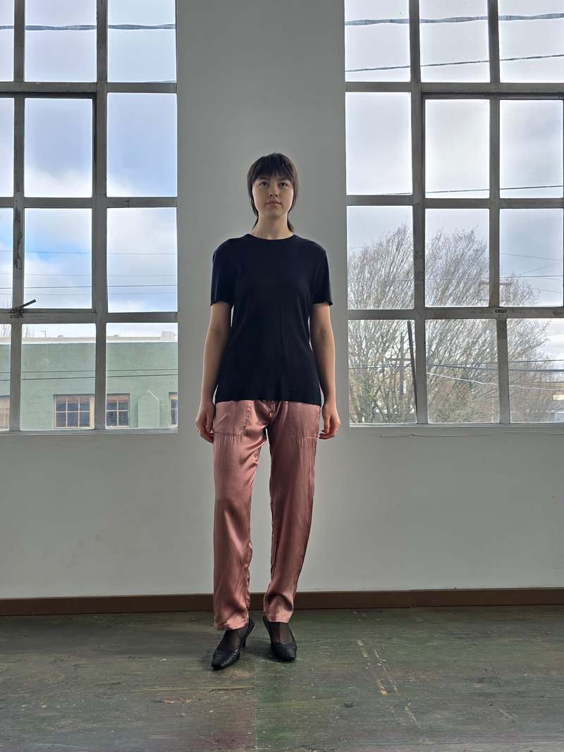 Vintage Prada Orchid Silk Trousers