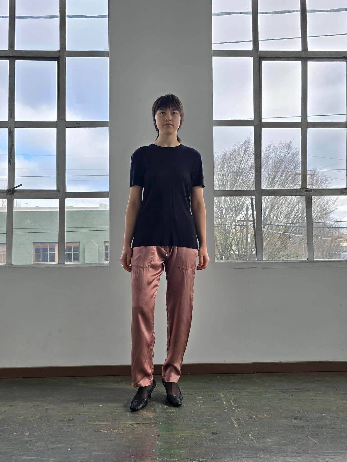 Vintage Prada Orchid Silk Trousers - Image 4 of 5