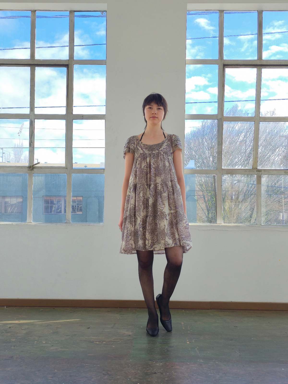 Vintage Sandro Bauble Vines Babydoll Silk Dress Dress - Image 2 of 7