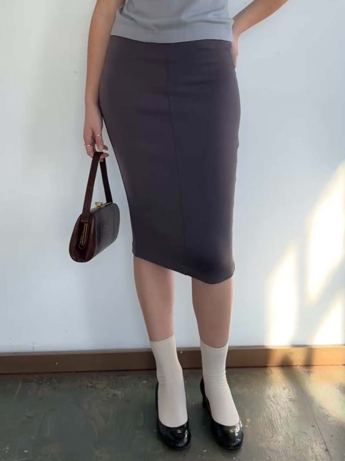 Vintage Romeo Gigli Pencil Skirt - Gray - Image 1 of 4