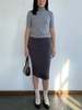 Vintage Romeo Gigli Pencil Skirt - Gray - Thumbnail 2