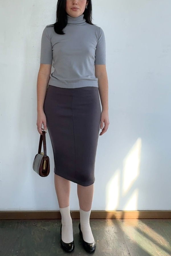 Vintage Romeo Gigli Pencil Skirt - Gray