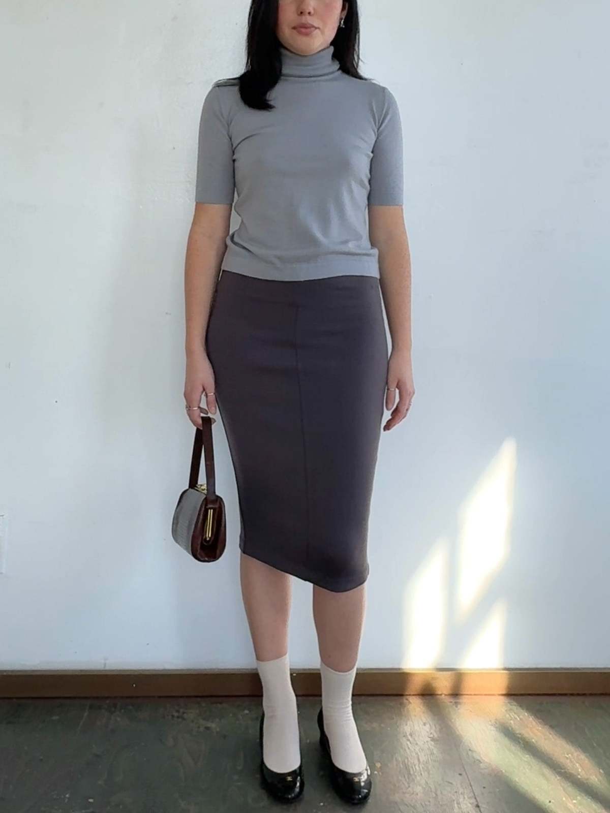 Vintage Romeo Gigli Pencil Skirt - Gray - Image 2 of 4