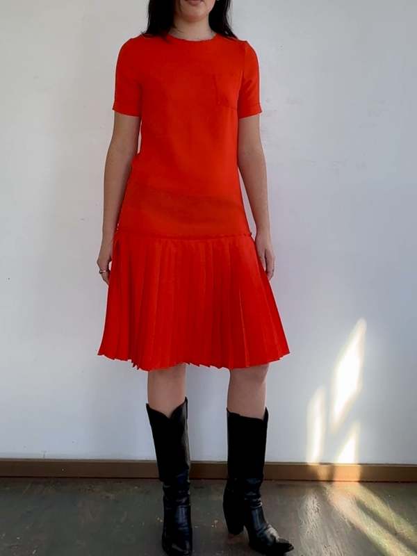 Vintage YMC Blood Orange Drop Waist Dress