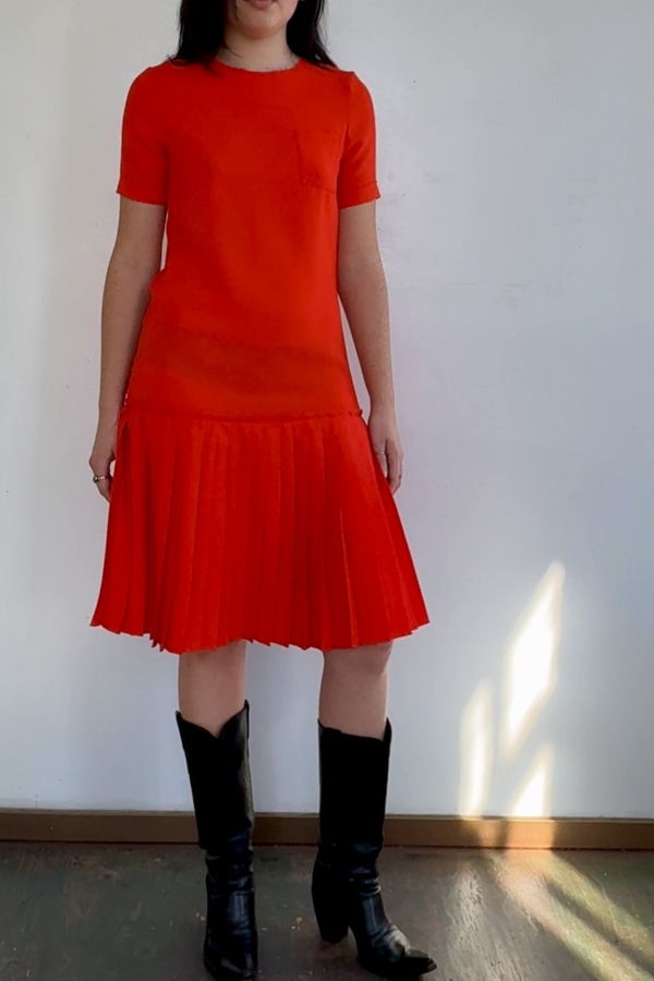 Vintage YMC Blood Orange Drop Waist Dress