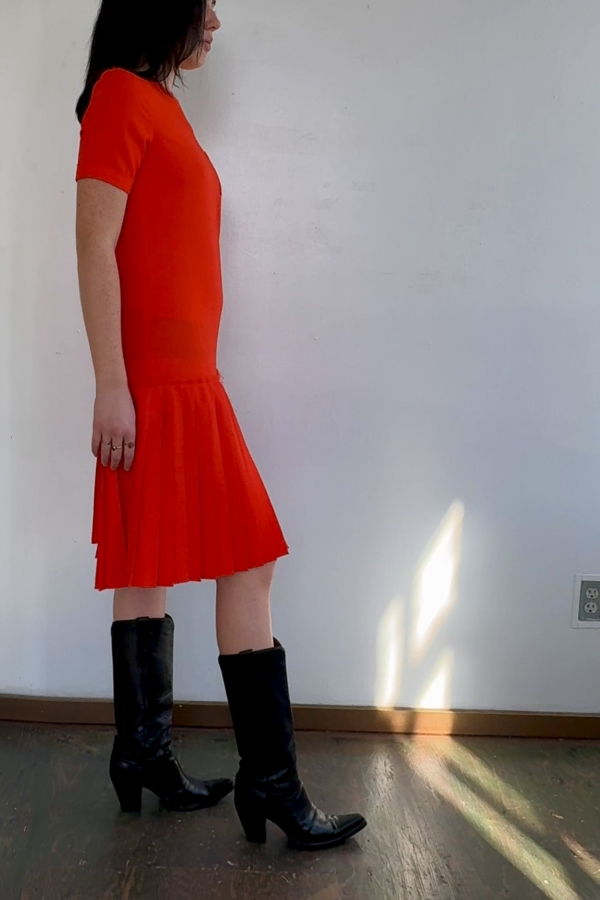 Vintage YMC Blood Orange Drop Waist Dress