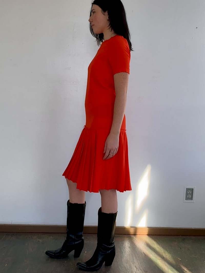 Vintage YMC Blood Orange Drop Waist Dress