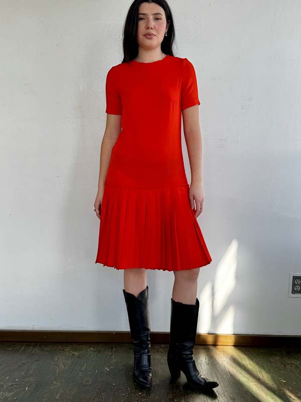 Vintage YMC Blood Orange Drop Waist Dress