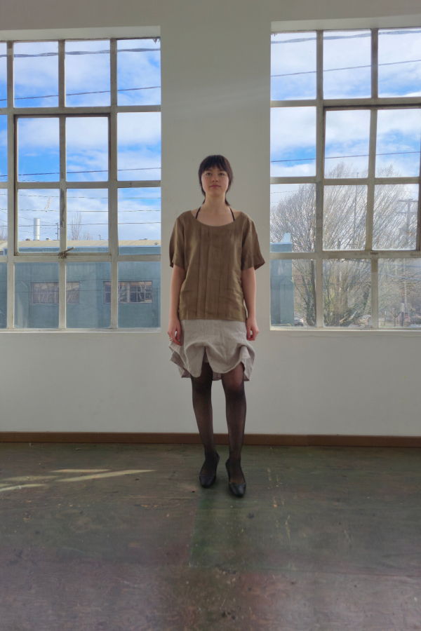 Vintage Yves Saint Laurent Cocoa Linen Blouse