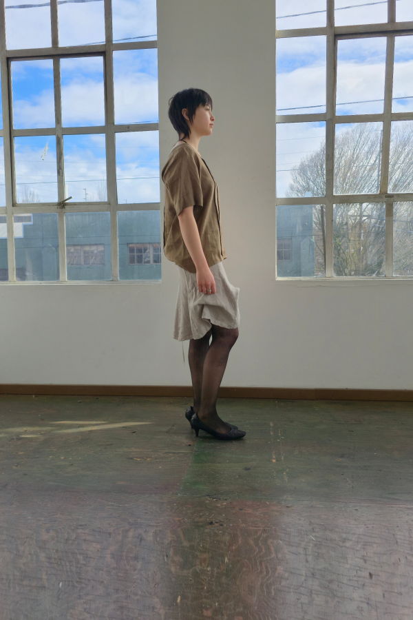 Vintage Yves Saint Laurent Cocoa Linen Blouse