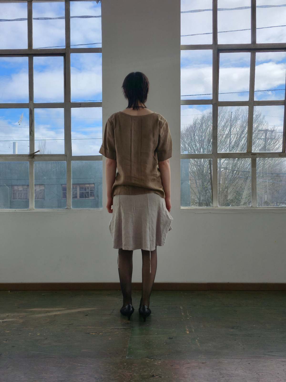 Vintage Yves Saint Laurent Cocoa Linen Blouse - Image 3 of 5