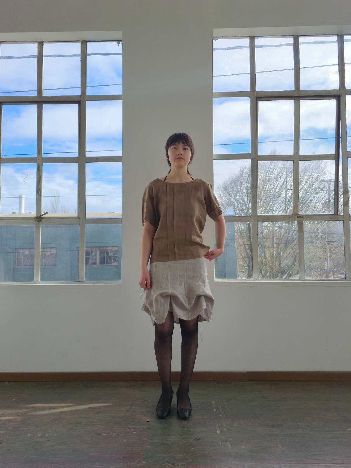 Vintage Yves Saint Laurent Cocoa Linen Blouse - Image 4 of 5