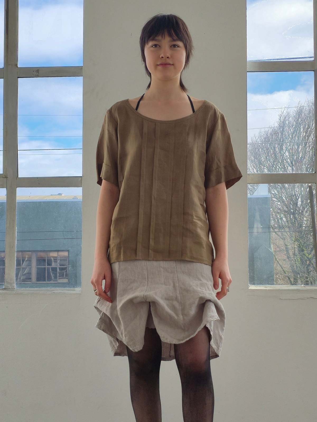 Vintage Yves Saint Laurent Cocoa Linen Blouse - Image 5 of 5