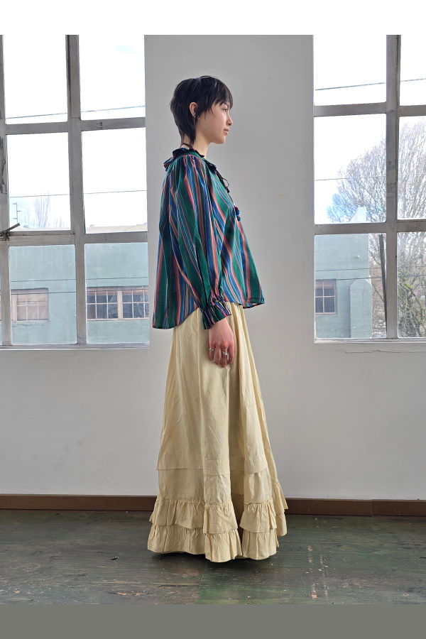 vintage Vintage Zimmerman Colorful Striped Cotton Blouse Top - Multicolor