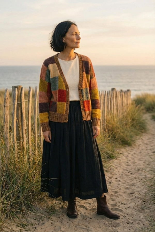 World of Crow Mosaic Highland Cardigan