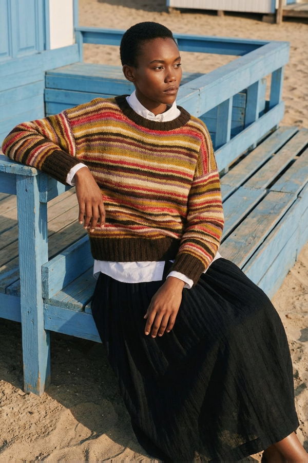 World of Crow The Sunset Stripe Sweater
