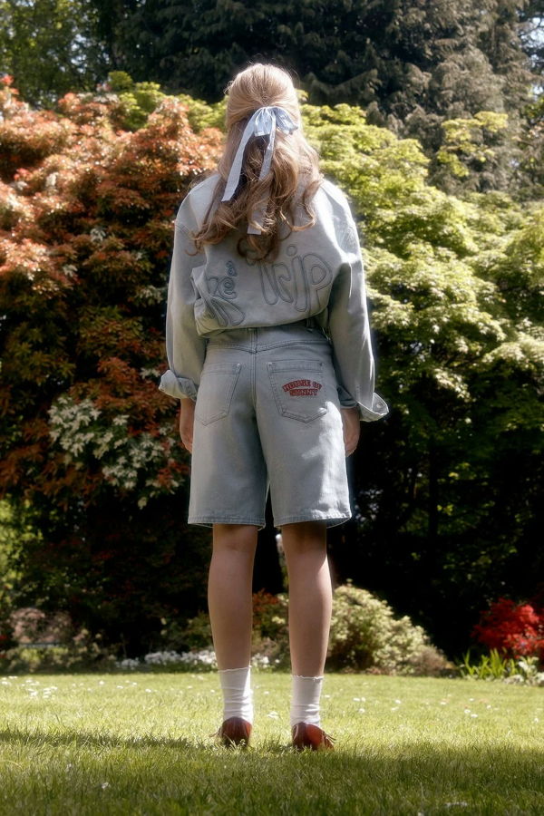 House of Sunny Sundown Denim Shorts - Light Breeze Wash