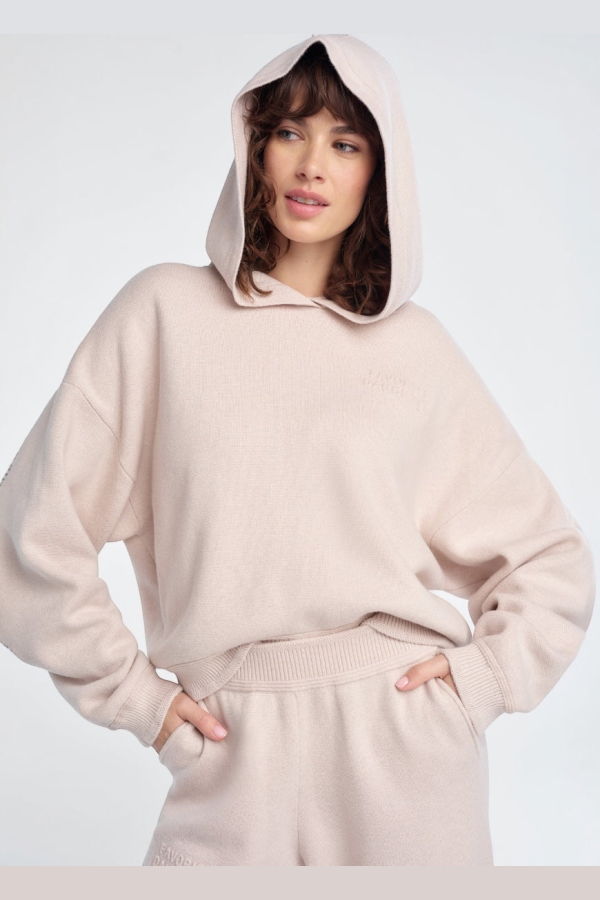 Favorite Daughter The Cropped Fatigue Sisters Hoodie - Blush