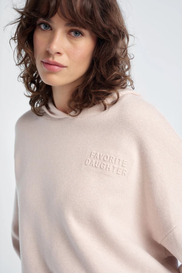 Favorite Daughter The Cropped Fatigue Sisters Hoodie - Blush