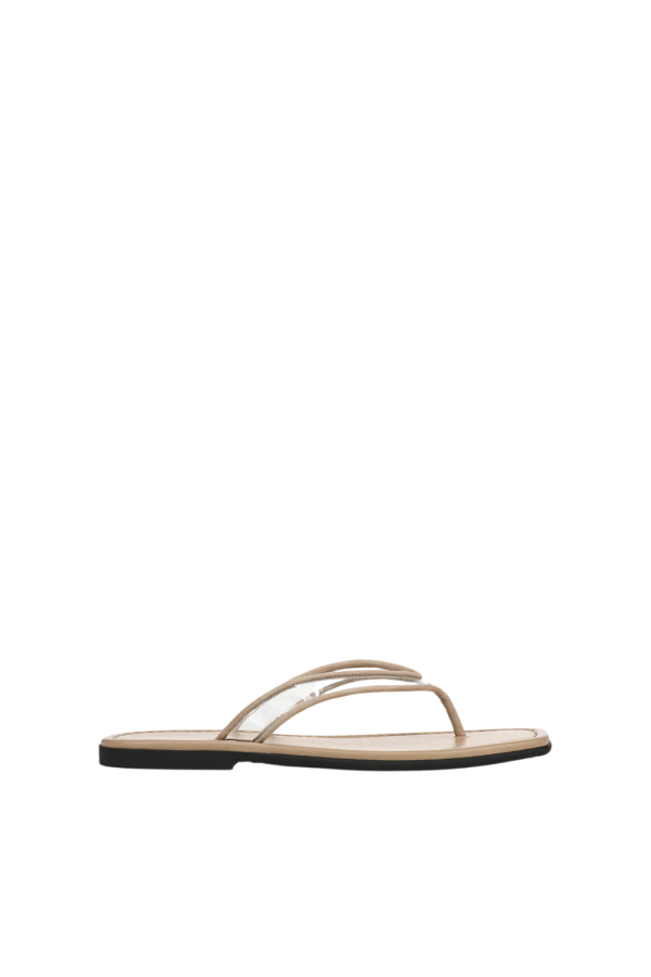 Veronica Beard Clea Jelly Flip-Flop Sandal - Clear/Sand