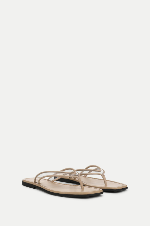 Veronica Beard Clea Jelly Flip-Flop Sandal - Clear/Sand