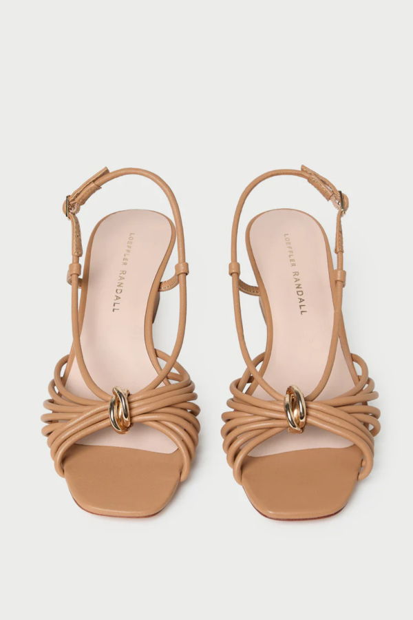 Loeffler Randall Minna Strappy Mid Heel Sandal - Dune