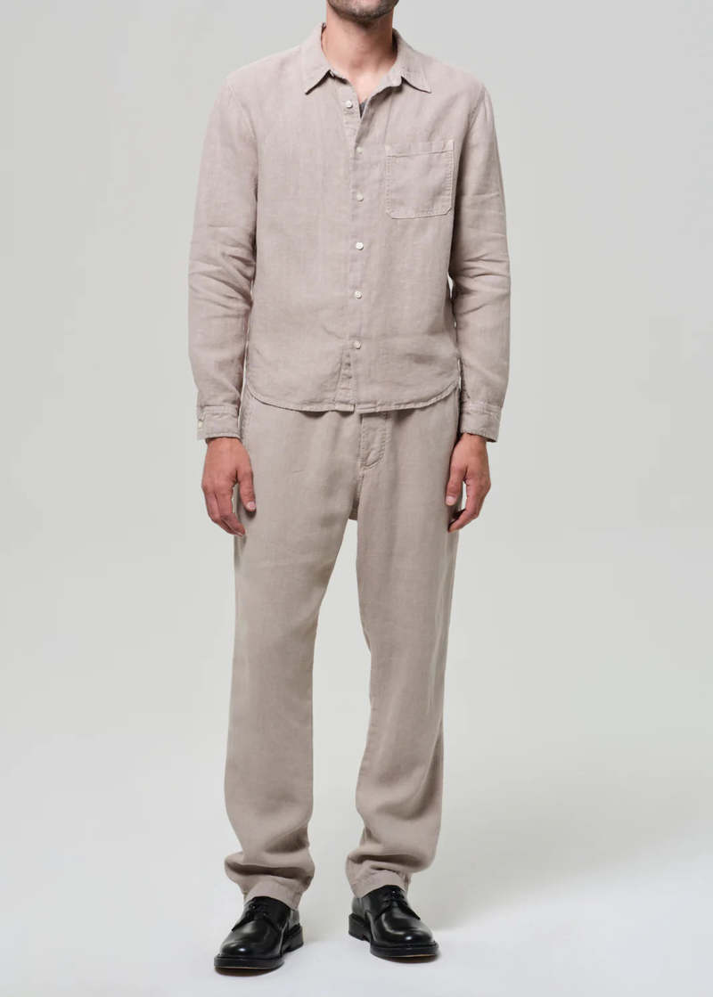Citizens of Humanity Single Pocket Linen Workshirt - Wheat