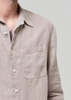 Citizens of Humanity Single Pocket Linen Workshirt - Wheat - Thumbnail 4