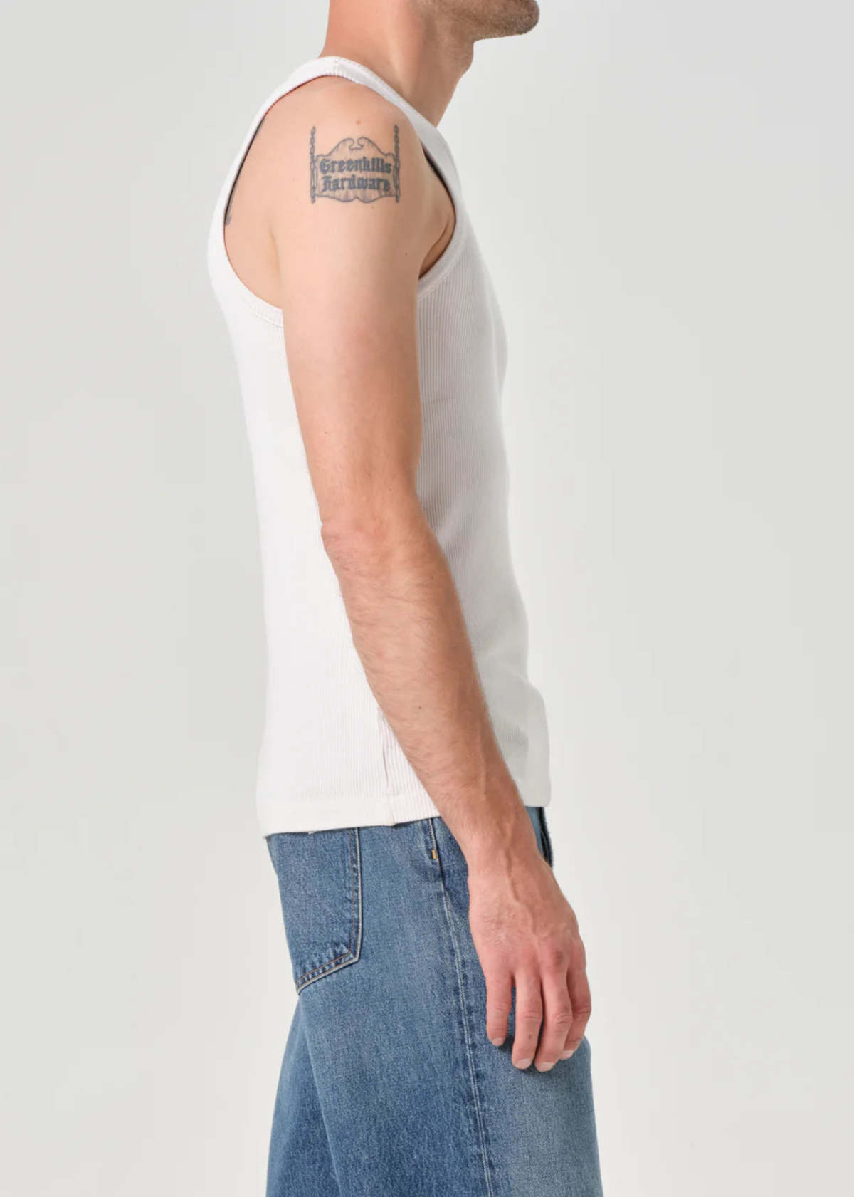 AGOLDE Viggo Tank Top - Powder - Image 5 of 6
