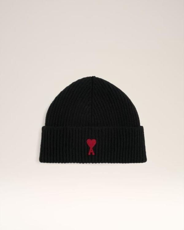 AMI Beanie - Black Red