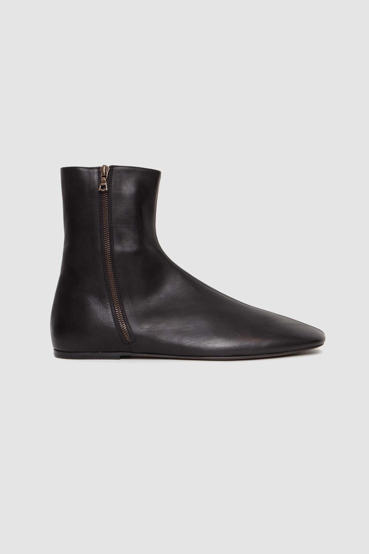 Dries Van Noten Leather Sock Boots - Black - Image 1 of 9