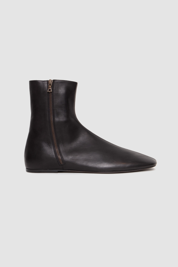 Dries Van Noten Leather Sock Boots - Black