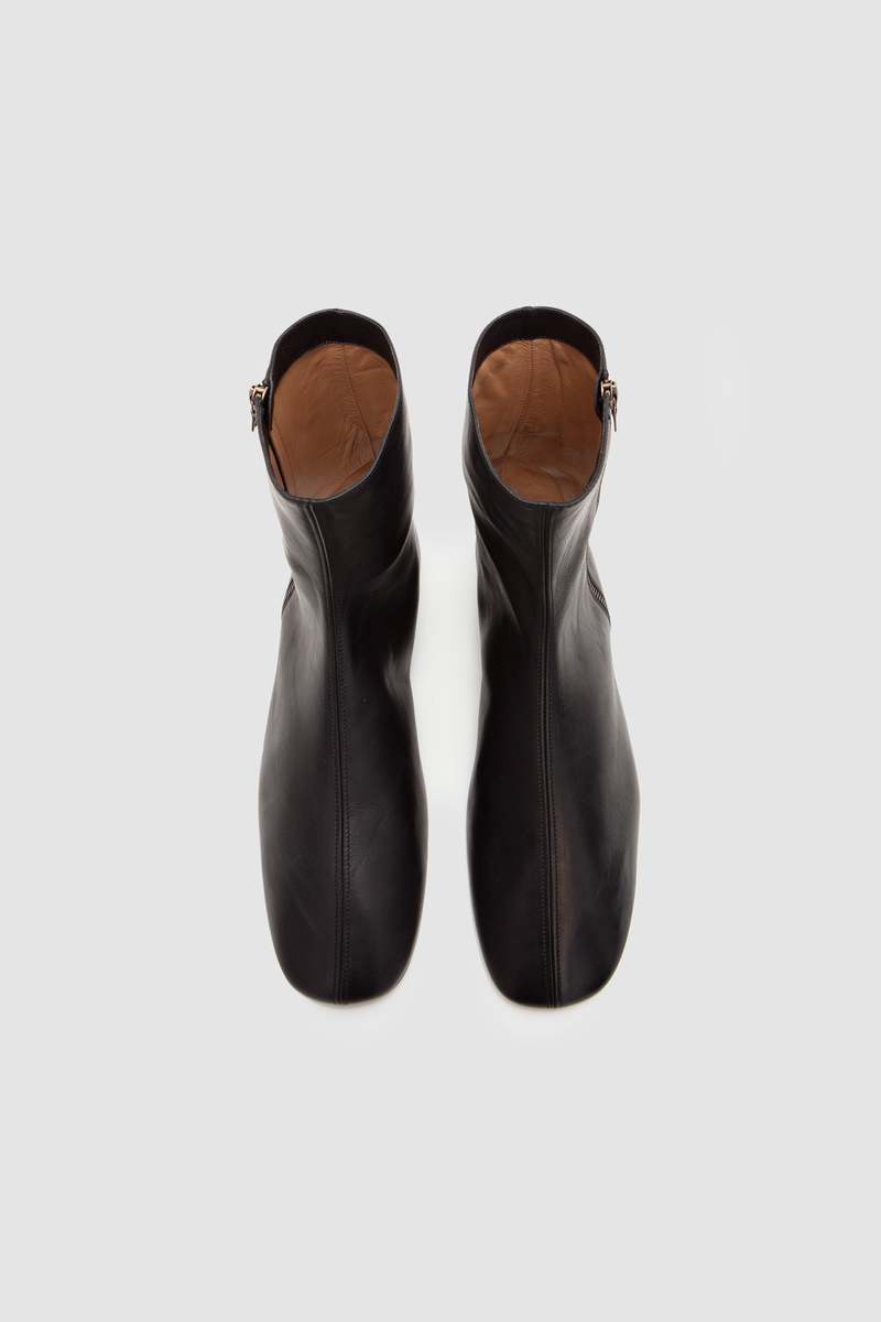 Dries Van Noten Leather Sock Boots - Black