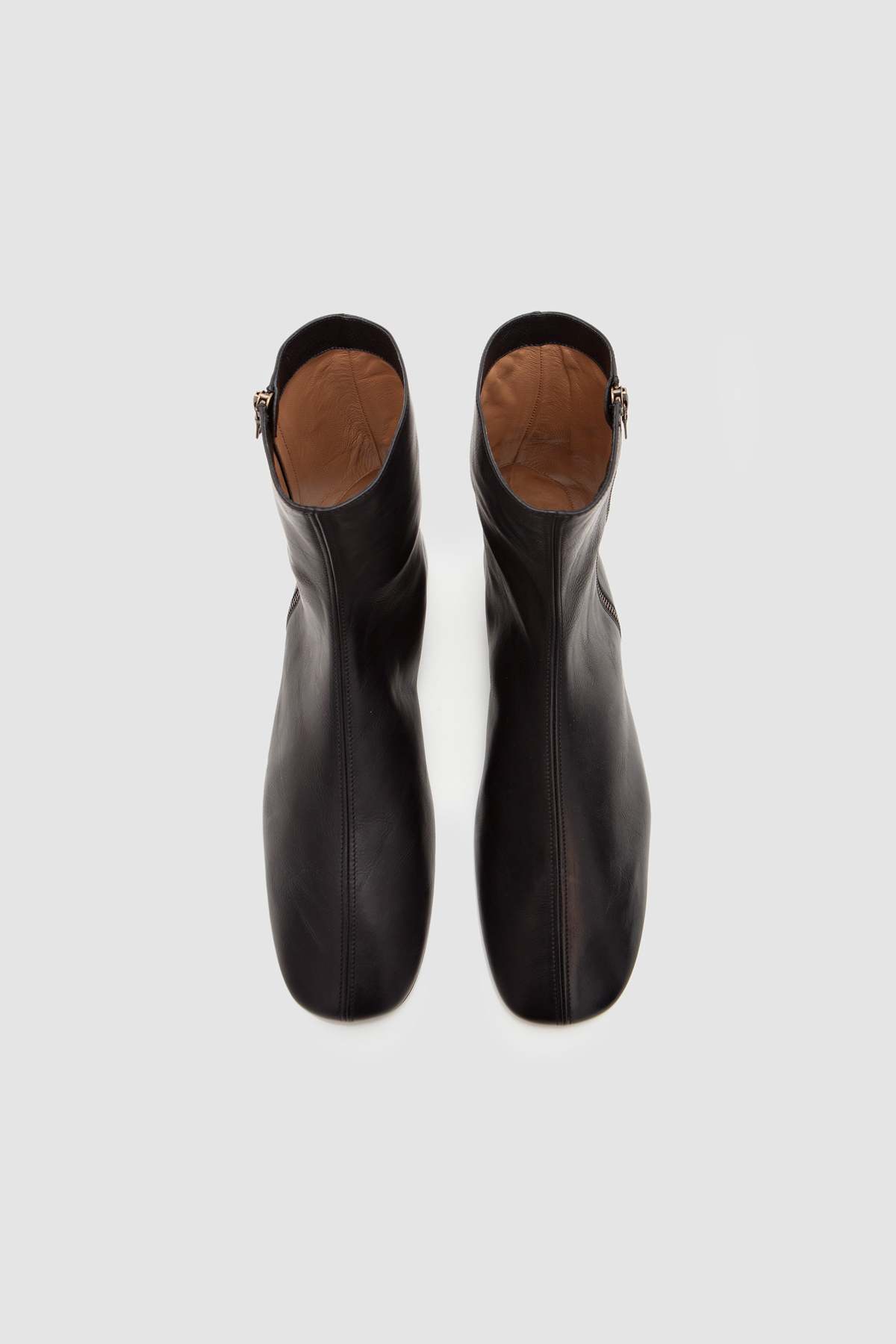 Dries Van Noten Leather Sock Boots - Black - Image 4 of 9