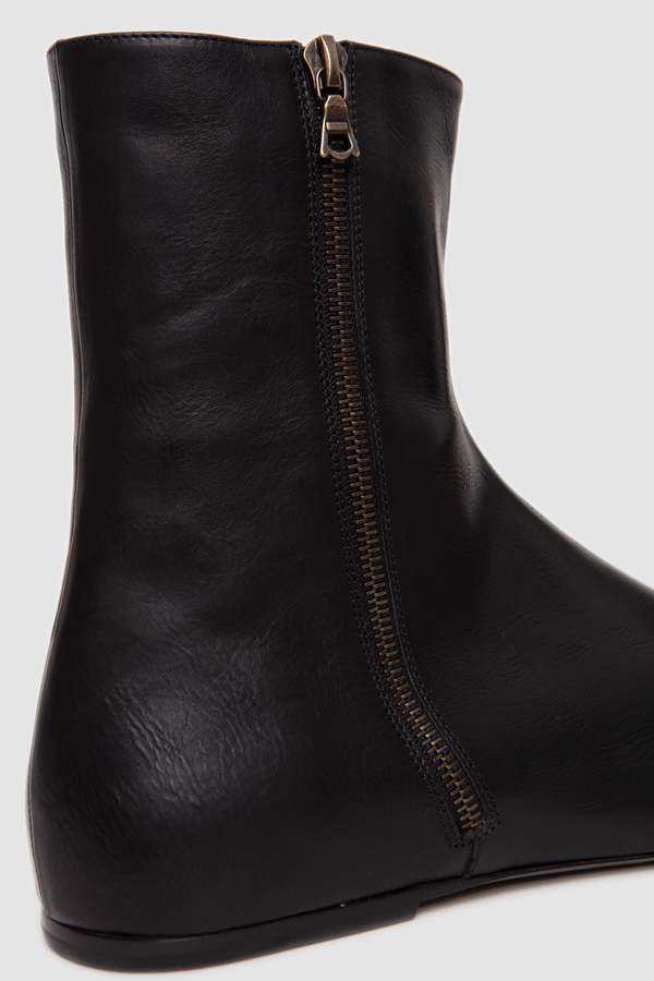 Dries Van Noten Leather Sock Boots - Black