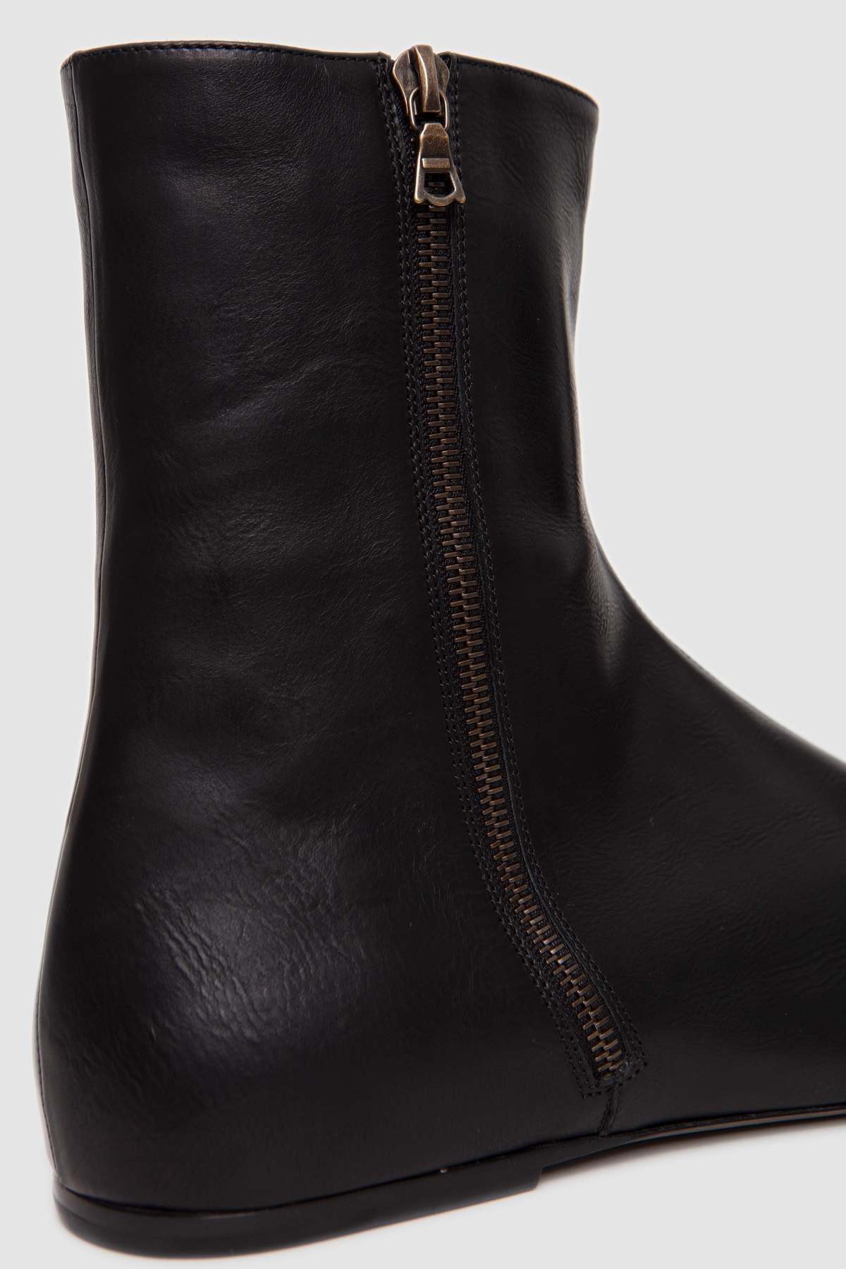 Dries Van Noten Leather Sock Boots - Black - Image 7 of 9