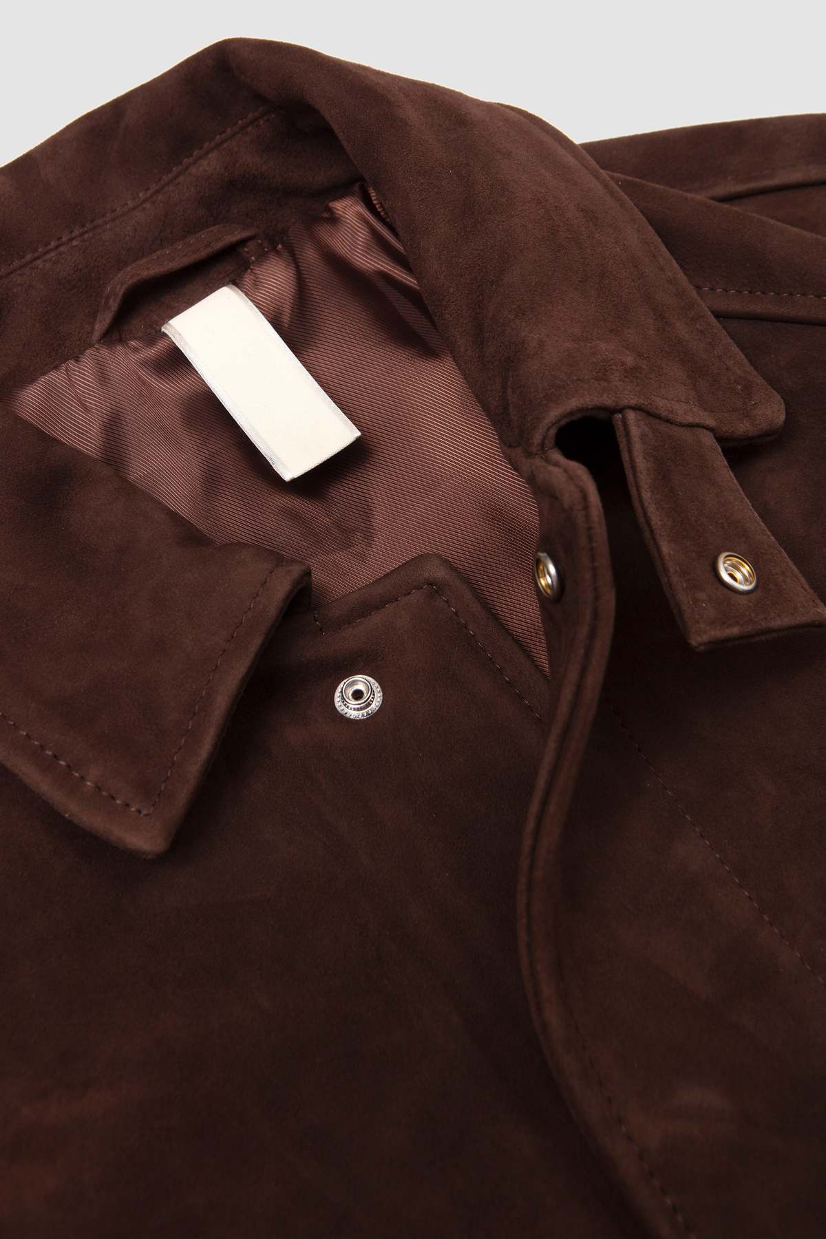 Sunflower Short Raglan Suede Jacket - Dark Brown - Image 3 of 5