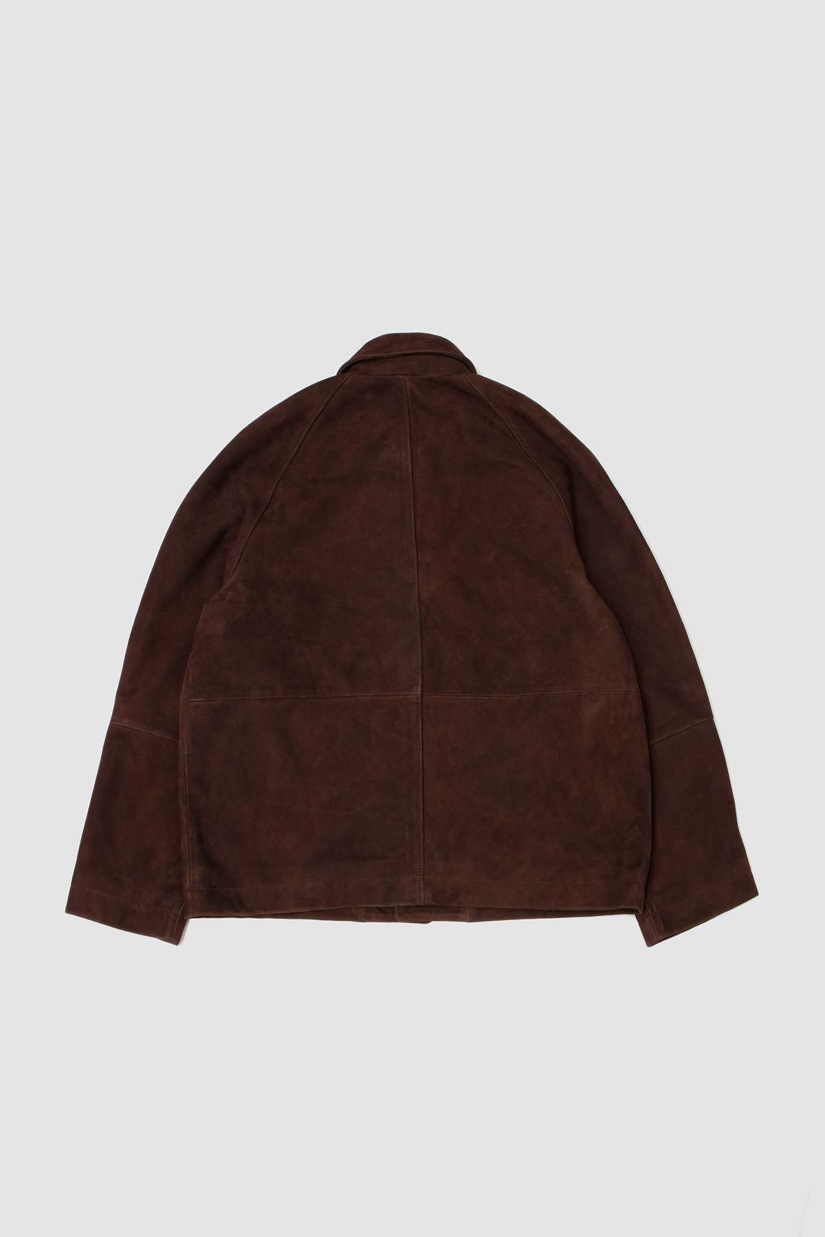 Sunflower Short Raglan Suede Jacket - Dark Brown - Image 5 of 5