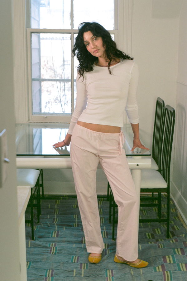 brooke callahan Tie Pants - Blush Pink