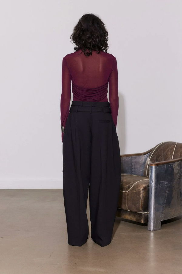 SAEMDI Tilia Mesh Top - Plum